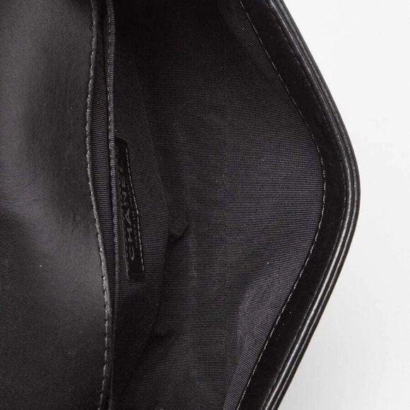 Chanel Blue/Black Quilted Lambskin Leather Small Boy Bag - Picture 8 of 9